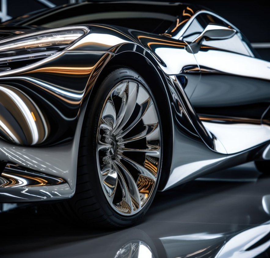 close-up-metallic-car